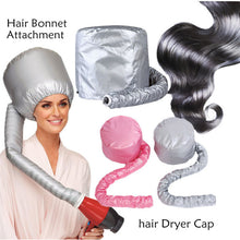 Load image into Gallery viewer, Silver/Pink Portable Soft Hair Drying Cap Bonnet Hood Hat Blow Dryer
